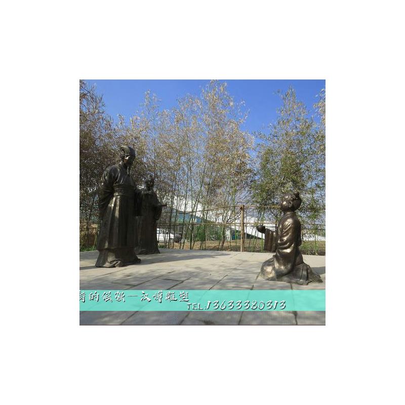 玻璃钢人物雕塑二十四之一孝文化刻木事亲 雕塑公园广场雕塑摆放