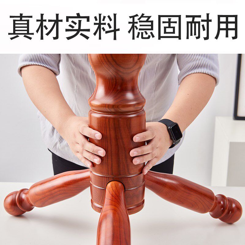 白蜡木家用实木衣帽架落地挂衣架卧室围巾包包架子办公室简易架子