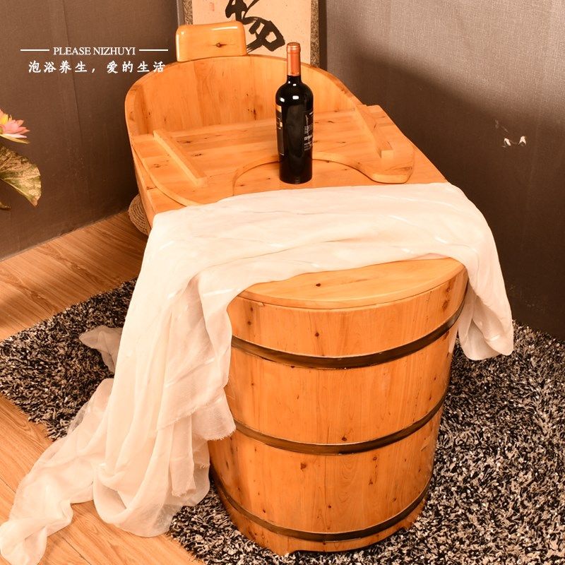 香柏木熏蒸泡澡木桶成人浴桶洗澡桶蒸汽桑拿木桶木质实木浴缸浴盆