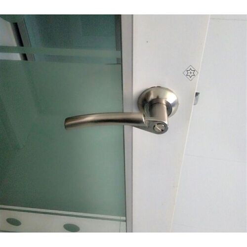 铝合金玻璃门锁 洗手间单门平开钩锁 配锁舌门把手机械锁具