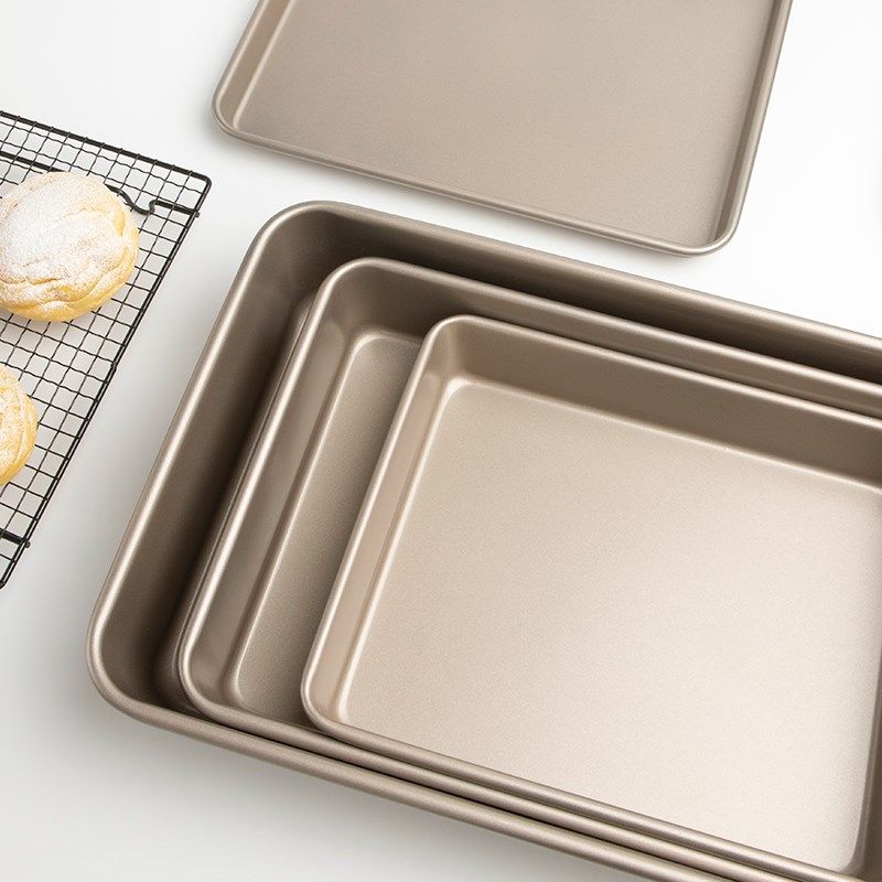 烤盘烤箱家用烘焙工具多功能古早盘蛋糕卷面包饼干长方形不粘模具图片