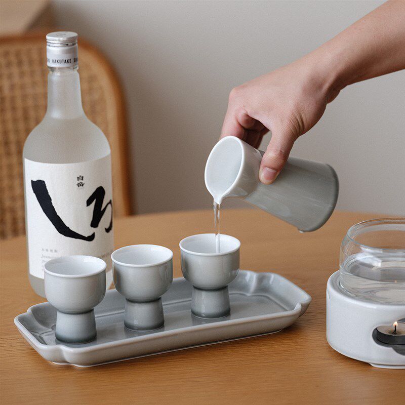 闻说烟灰温酒器套装 家用烫酒壶酒杯日式煮酒器保温加热酒具套装