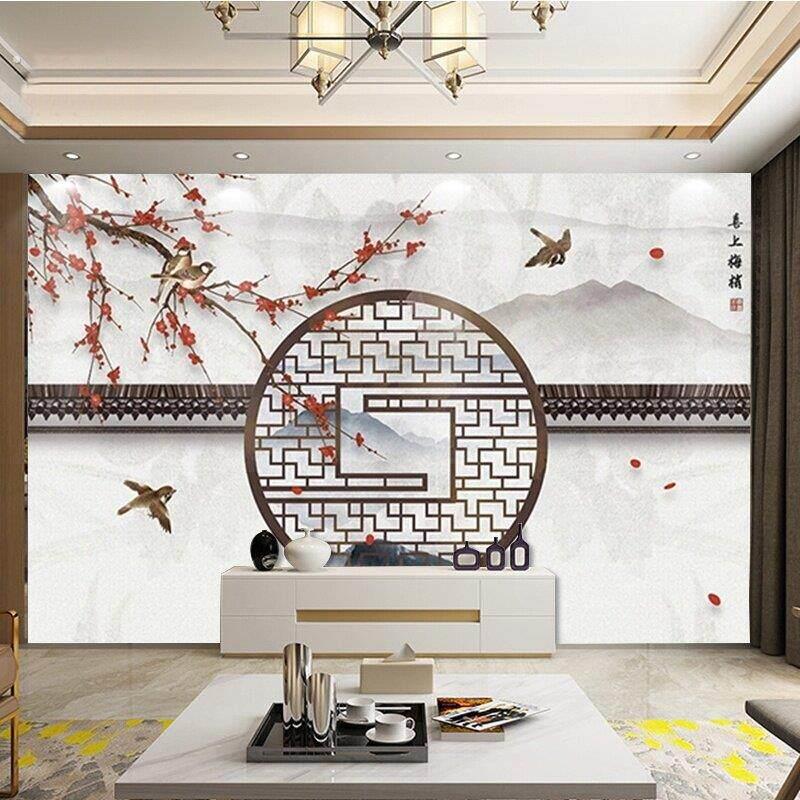 竹木纤维电视背景墙画新款客厅影视墙彷大理石集成墙板快装护墙板