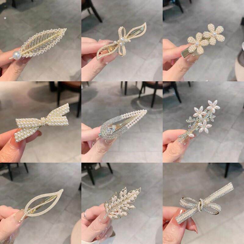 流苏发夹树叶鸭嘴夹韩国气质发夹网红刘海夹碎发侧边夹子扇子珍款