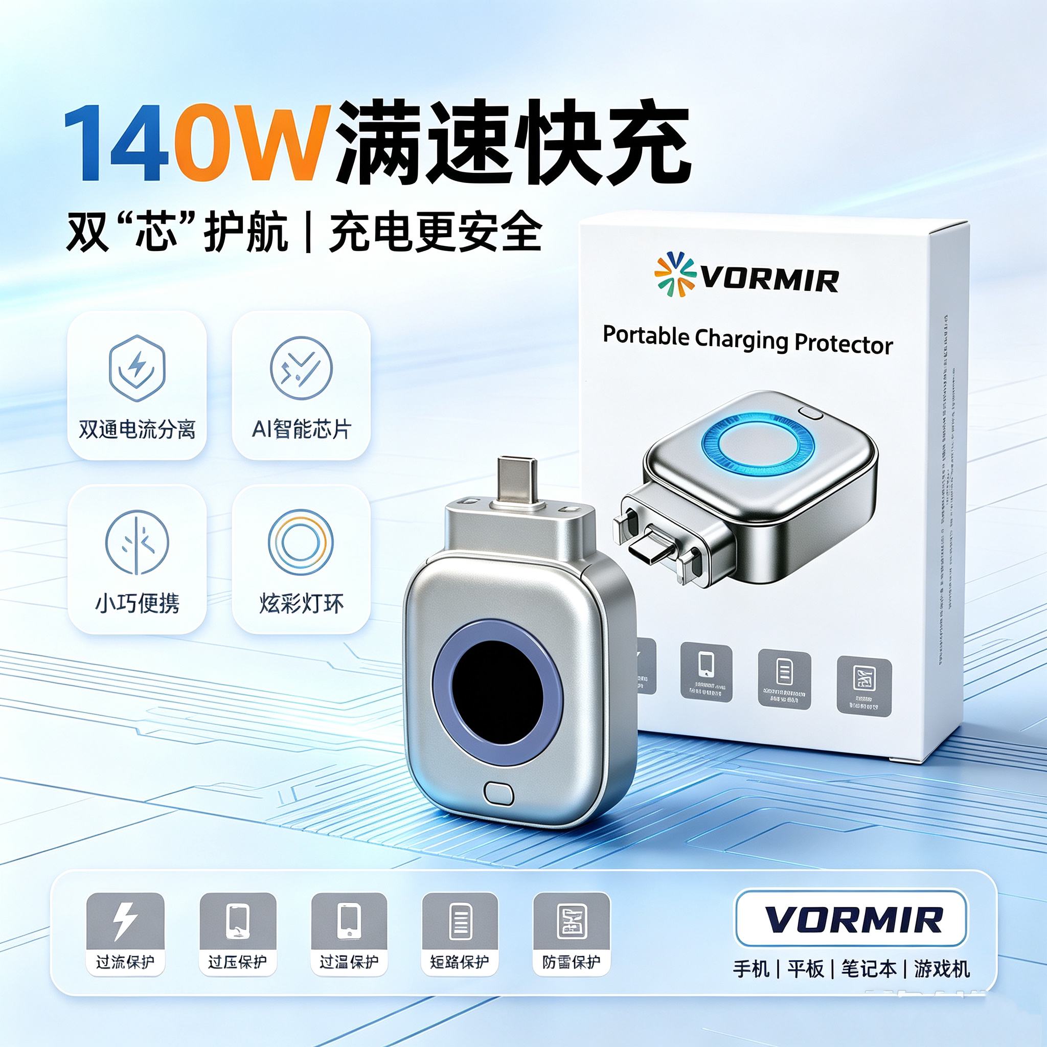 VORMIR手机充电保护器过充手机充电器