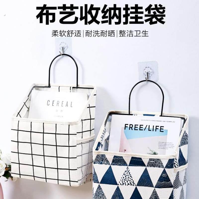 布艺收纳挂袋壁挂墙挂式宿舍墙上储物袋门后浴室挂衣袋神器置物袋