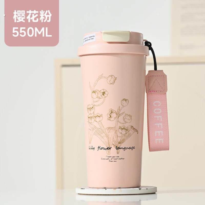 全陶瓷内胆随行杯杯子不锈钢国风双吸管咖啡杯饮保温杯办公室车载