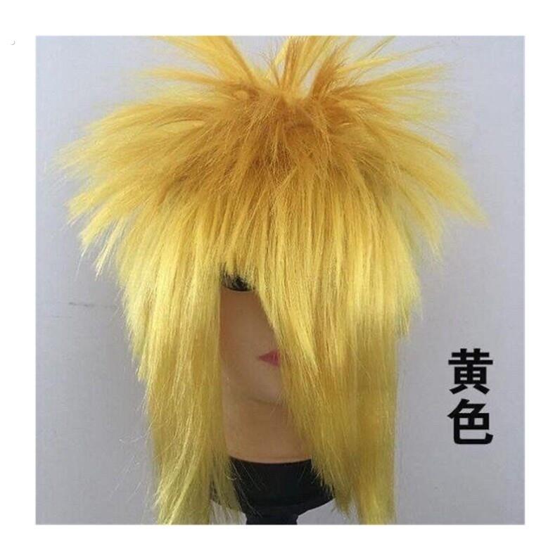 蓝色杀马特假发模型搞笑葬爱家族非主流头发男女道具直发头套
