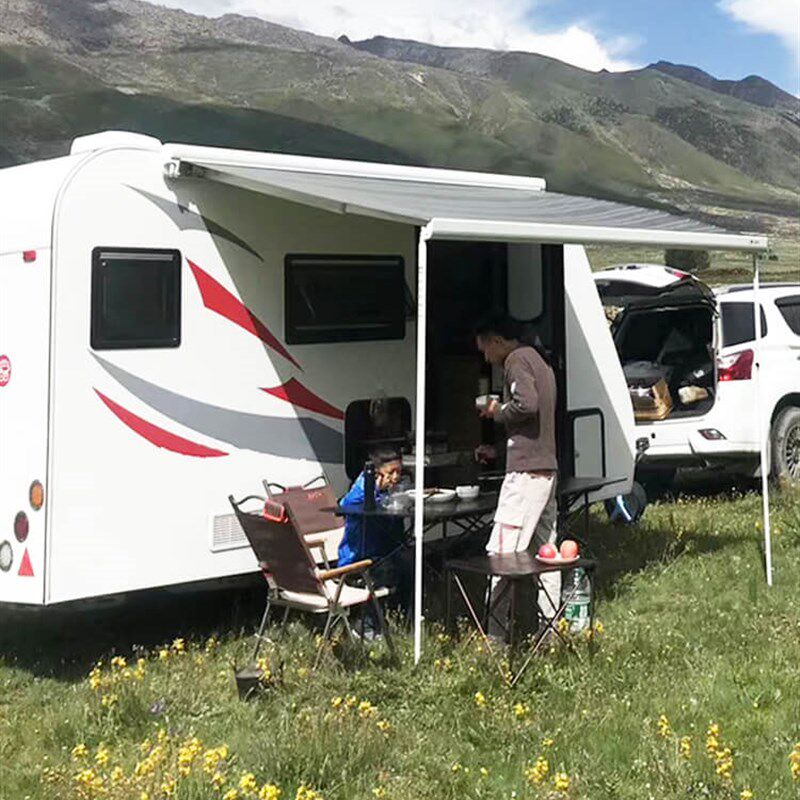 房车用豪华全自动车边遮阳棚车边帐篷车边天幕户外露营防雨抗风