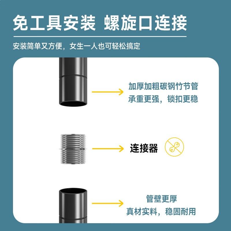 网纳落地置物架储物货架厨房收纳架家用微波炉烤箱架四层1807H2