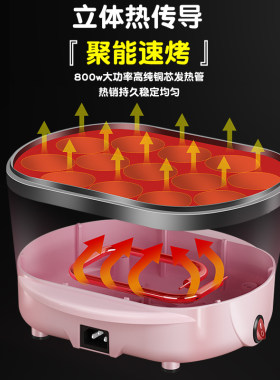 胤帆家用小型迷你章鱼小丸子机日式章鱼烧烤盘多功能全自动电热