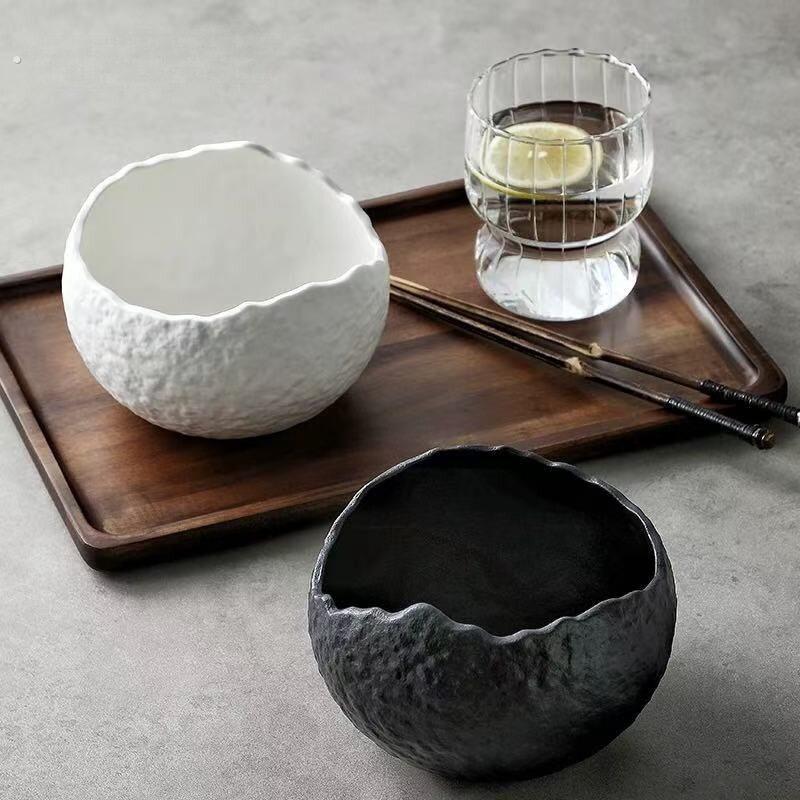 外贸黑白蛋形桌面垃圾桶客厅茶几陶瓷家用餐桌桌上创意收纳桶台面