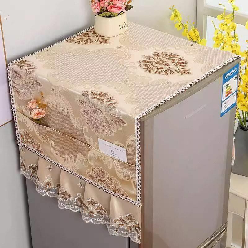 单开门双开门冰箱防尘布布艺盖巾冰箱顶盖布装饰冰箱罩可水洗盖布