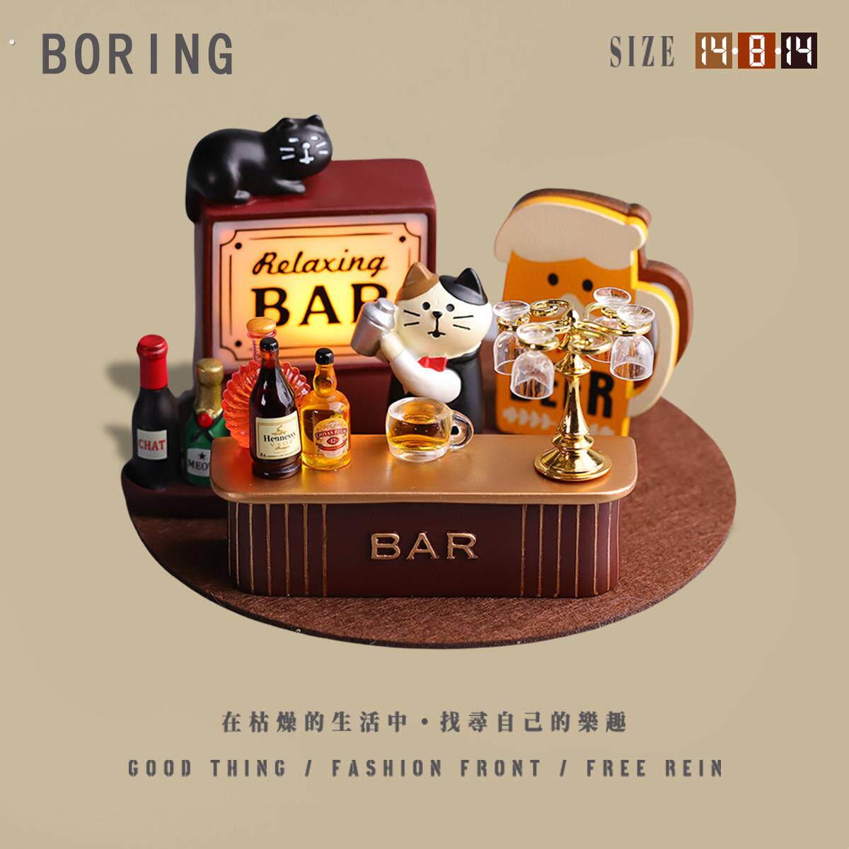 “尝尝酒酒”可爱调酒师猫创意装饰小摆件高级氛围感打造送好闺蜜