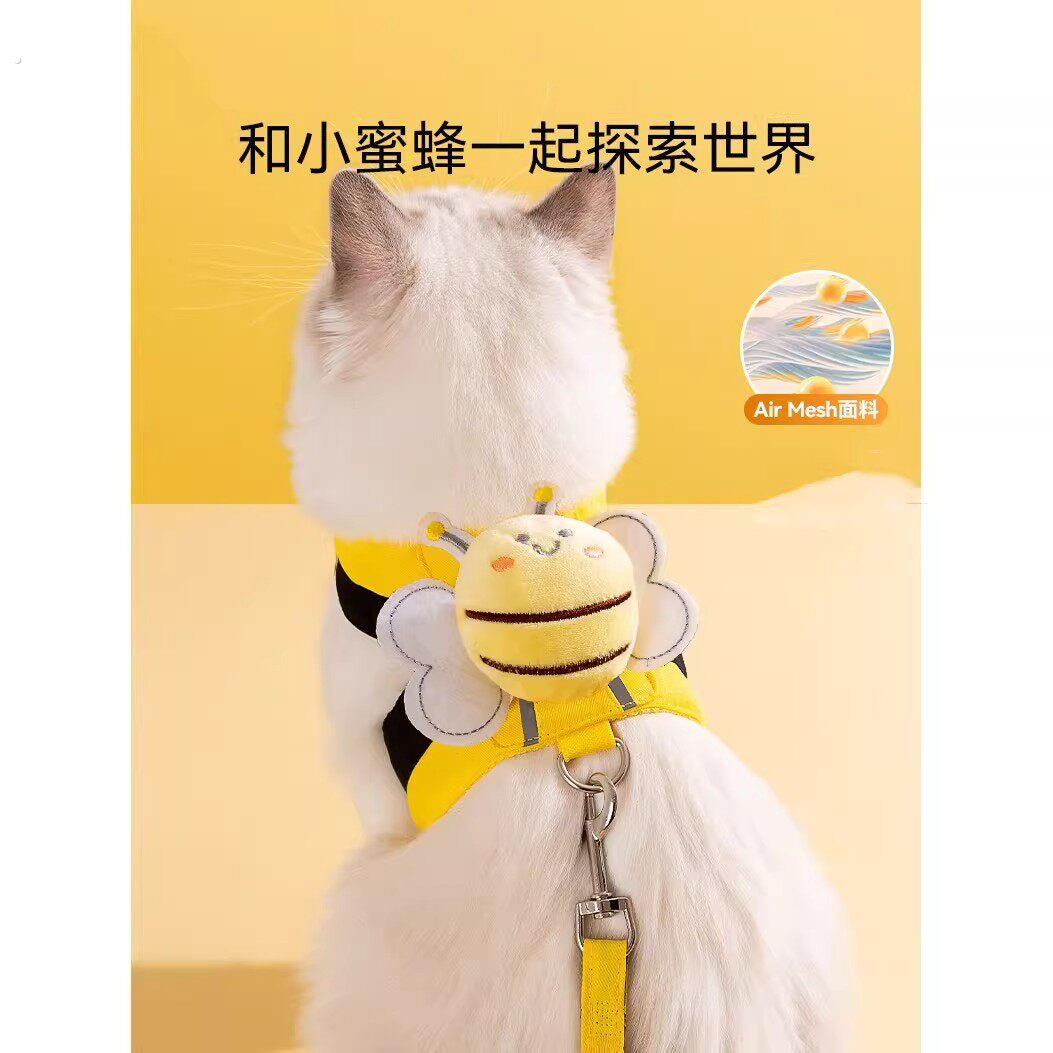 猫咪牵引绳防挣脱外出专用猫绳子牵引幼猫背带宠物用品幼犬遛狗绳