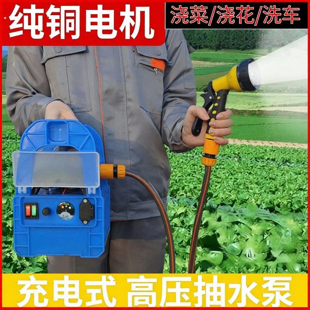 充电抽水泵便携充电式农用灌溉田园浇菜神器浇水机锂电小型抽水机