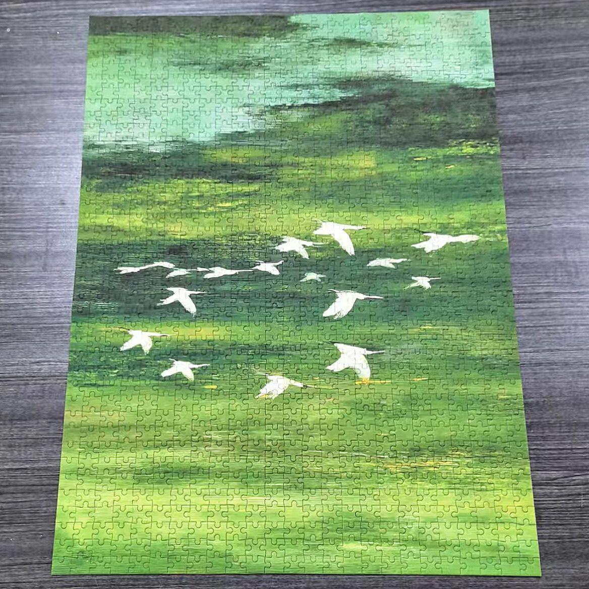 你当像鸟飞往你的山拼图纸质1000片拼图飞鸟与山带相框解压益智玩