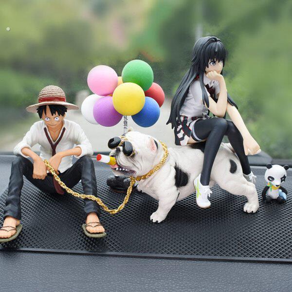 汽车内饰品摆件恶霸犬海贼路飞女帝车饰摆件创意中控 车内用品
