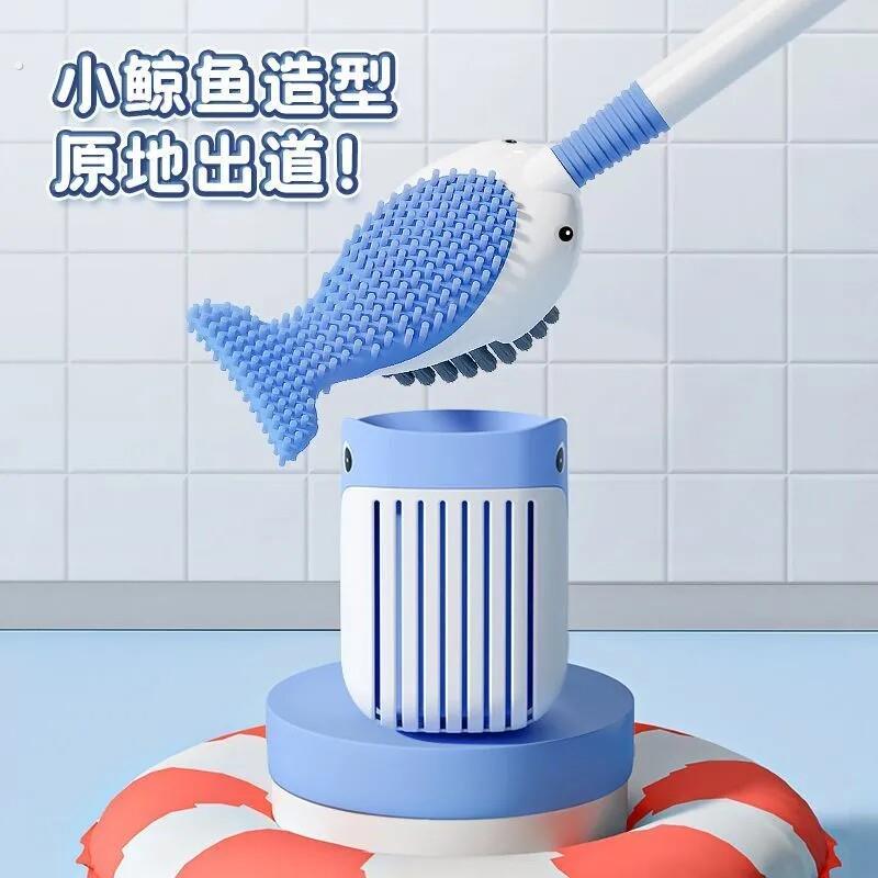 新款吸盘加液马桶刷家用壁挂式沥水清洁刷卫生间多功能按压出液刷