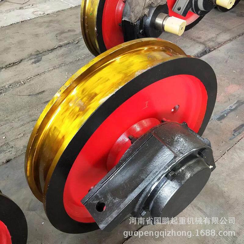 直径600*180双边主被动车轮组铸钢锻造行车天车轮角箱轴承箱轮