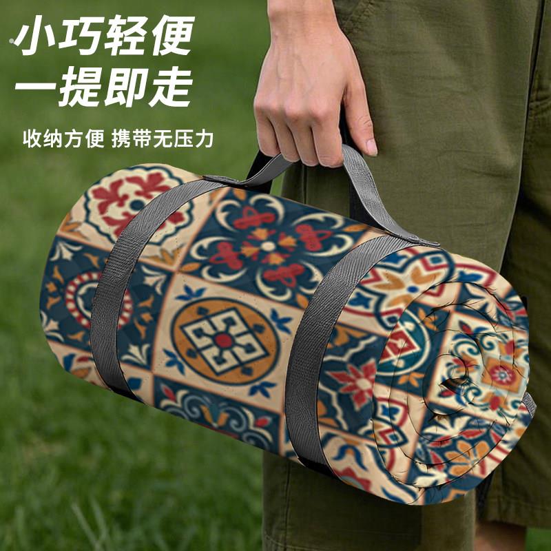 户外野餐垫防潮垫加厚防水超声波露营地垫便携式可折叠多人沙滩垫