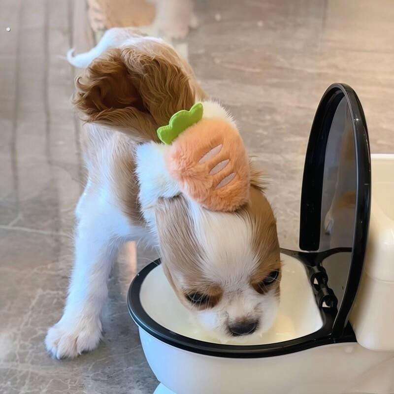 狗狗发圈比格犬扎耳朵胡萝卜发圈吃饭免弄脏不勒高弹力拍照神器