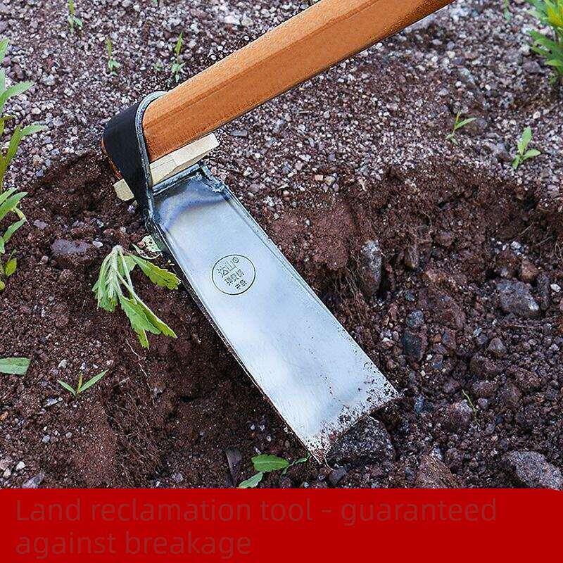 老式弹簧钢农用锄头家用种菜锰钢一体挖地开荒工具挖笋专用大锄头