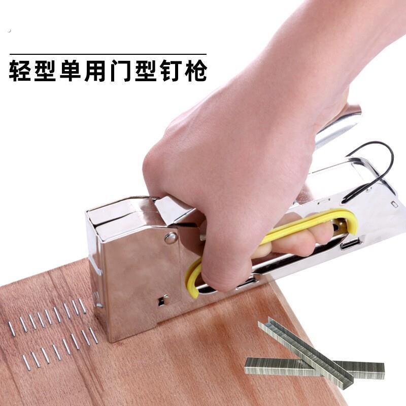 打钉墙木板 钉书机手持简易施工机型抢手 强力 加粗喷绘手工 调节