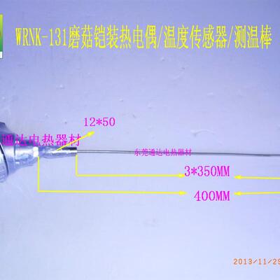 镍铬-镍硅铠装热电偶/温度传感器/测温棒WRNK-131 K 3*350