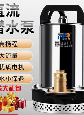 直流潜水泵12V24V48V60V伏家用电瓶车  电动车小型农用灌溉抽水机