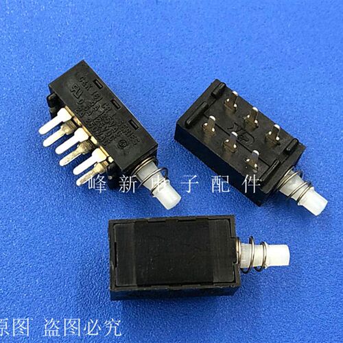 L212132MV02Q美国无锁复位琴键自弹按钮开关六/6脚直键不带锁