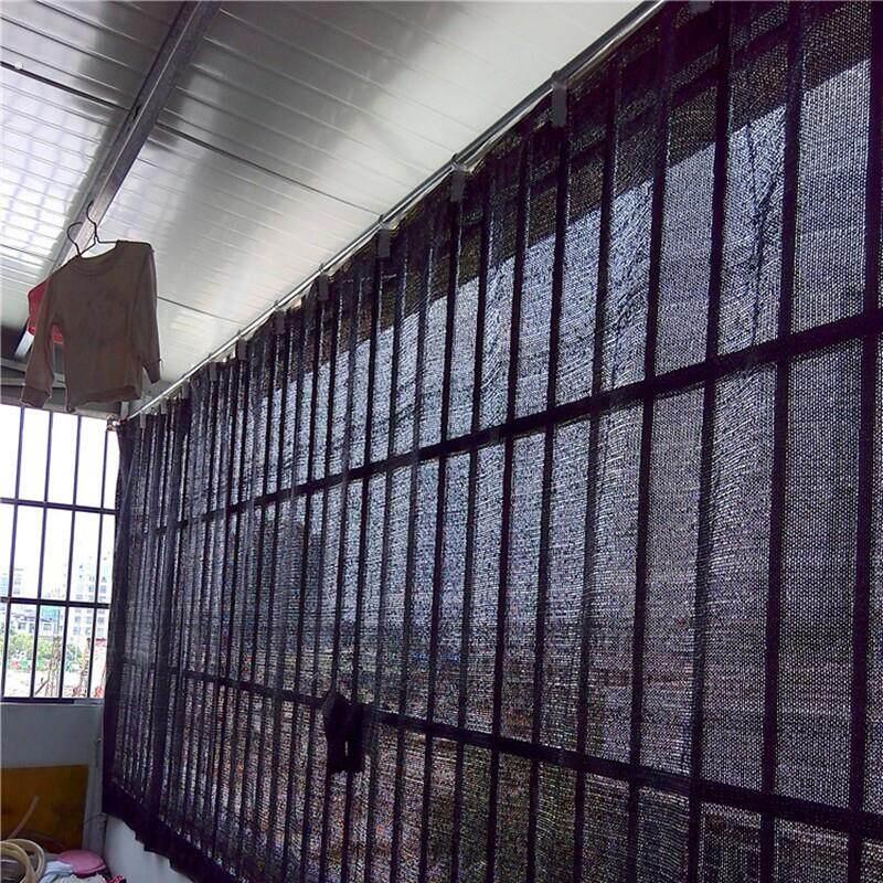 黑色阳台遮阳帘防晒隔热神器防雨帘遮阳布隐私遮挡遮阳网遮光