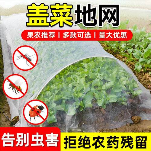 盖菜地网农用种植小青菜防虫网透气种菜遮阳白色大棚蔬菜专用纱网