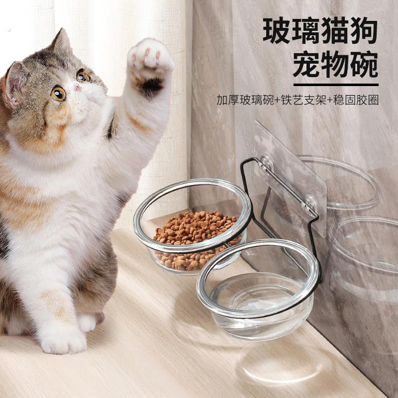防打翻猫碗宠物狗碗食盆不黑下巴护颈吃粮喝水碗吃罐头幼猫小狗狗