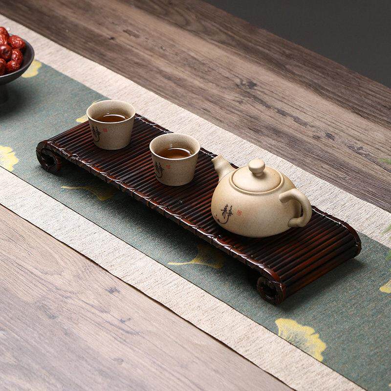 竹制茶道竹排 小竹排杯托茶垫杯垫壶垫隔热垫茶帘茶席纯手工竹垫