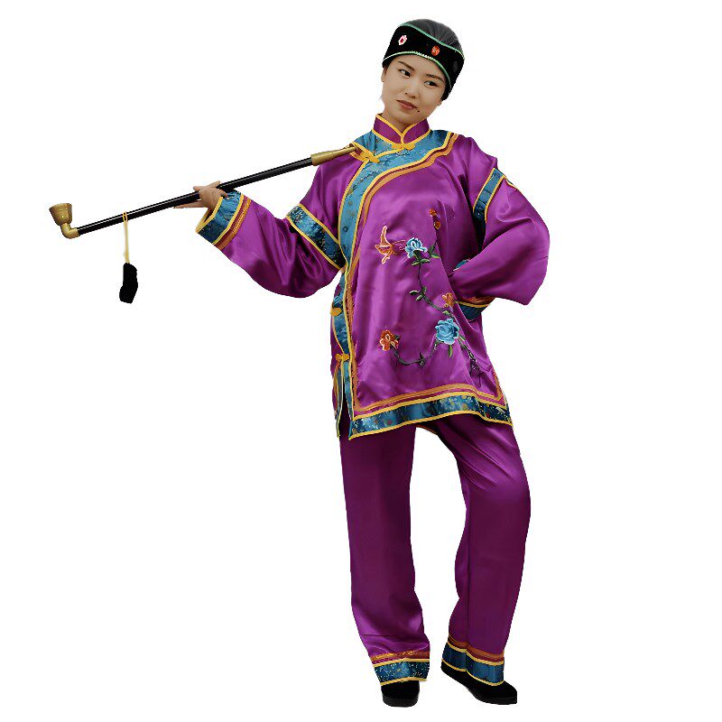 媒婆服装演出服全套搞笑烟袋道具假发头饰地主婆中性古装舞台戏剧