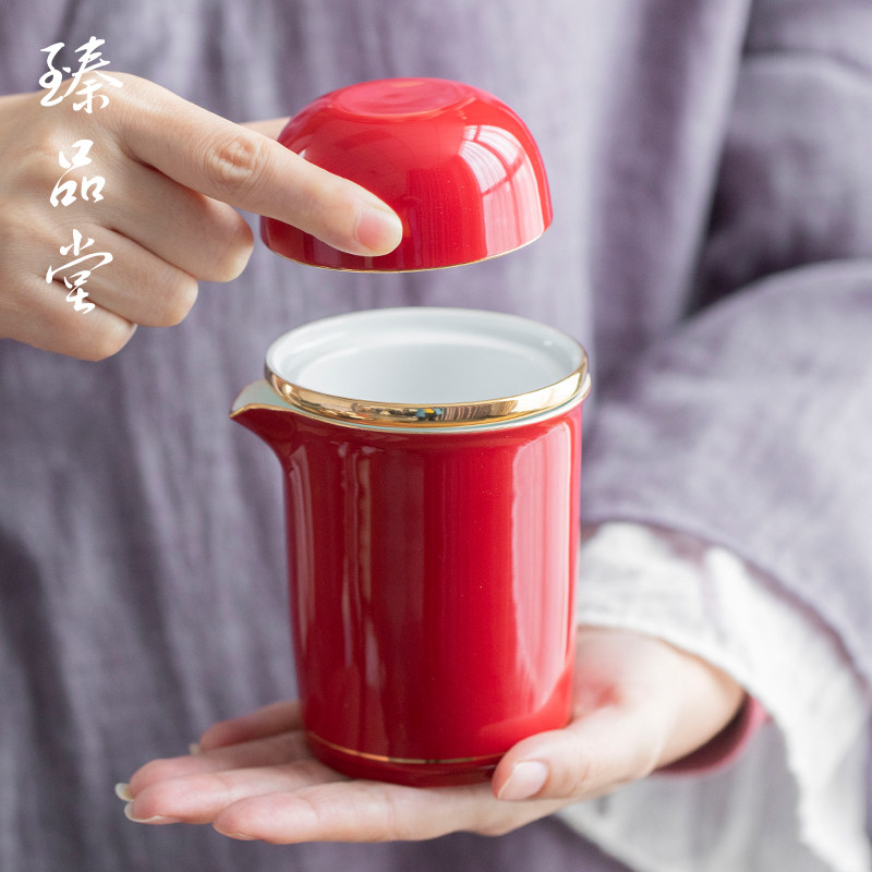 小金刚旅行茶具户外随身泡茶壶功夫茶具小套装陶瓷一壶四杯快客杯