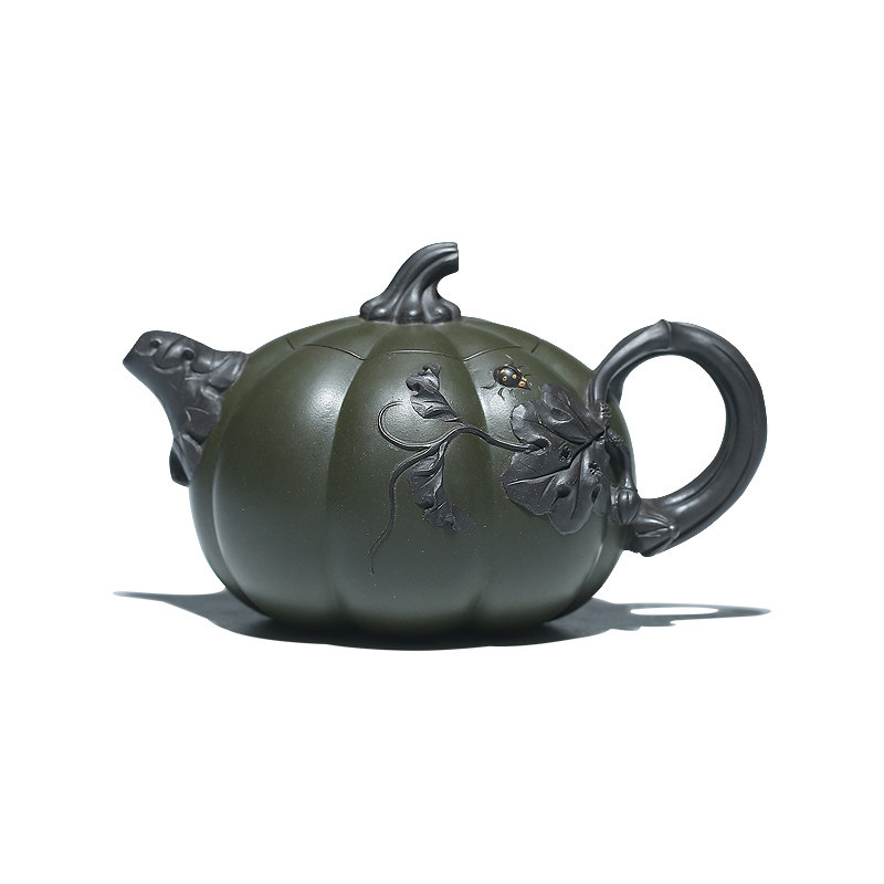 宜兴紫砂壶名家纯全手工原矿绿泥南瓜泡茶壶家用套装功夫茶具