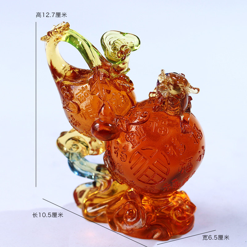 琉璃葫芦貔貅摆件福禄招财居家玄关客厅办公开业摆放装饰中式礼品