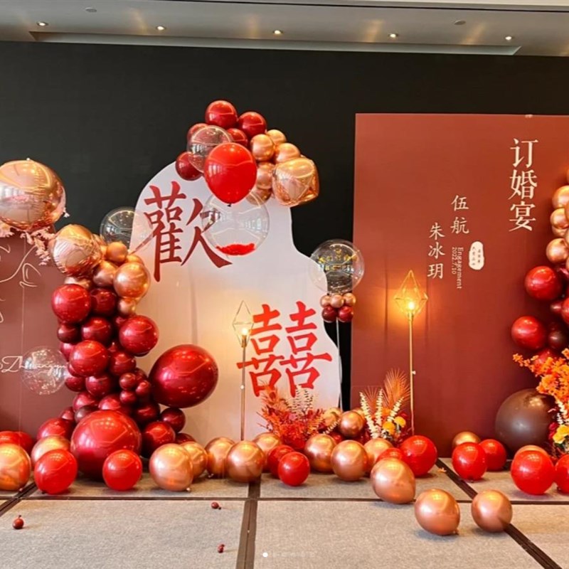 南京订婚上门布置结婚布置洞房婚房布置装饰专业团队婚庆气球布置