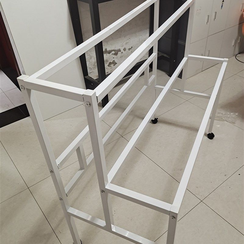阳台铁艺实木二层阶梯大空间猫窝宠物用品收纳置物架可移动猫爬架