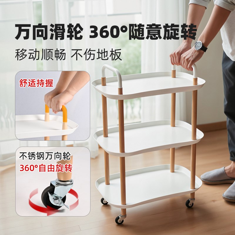 2025新款可移动阳台墙角小推车花架置物架落地式靠墙多层花盆架子