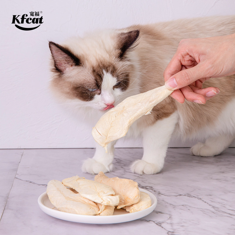 宽福冻干鸡胸肉粒600g幅猫咪零食冻干桶营养好吃成幼猫宠物鸡肉图片