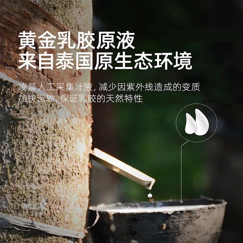 泰国天然乳胶枕头高枕加高加厚不塌陷护颈椎枕成人助睡眠橡胶枕芯