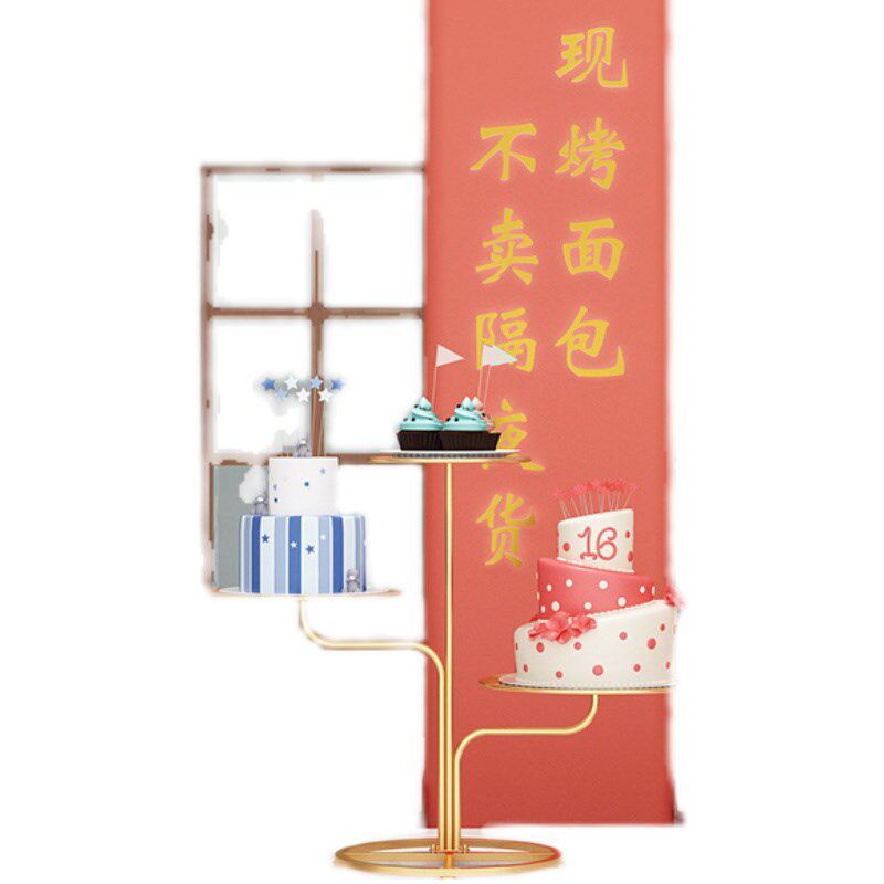 欧式三层蛋糕展示架生日甜品盘架多层寿宴蛋糕架子餐饮店婚礼架子