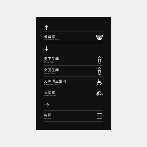 简约亚克力楼层索引牌指示牌公司写字楼酒店餐厅电梯高端引导牌大