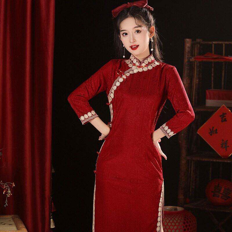 2026新款旗袍敬酒服新娘新中旗袍