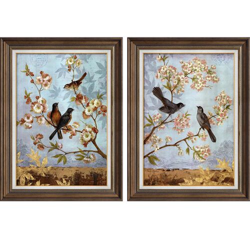 美式餐厅装饰画饭厅背景墙面挂画主卧房间花鸟油画挂画复古欧式