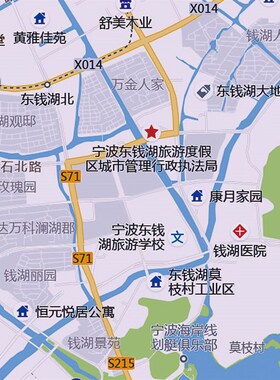 2024新款宁波市鄞州区地图贴图办公室挂图高清防水装饰画