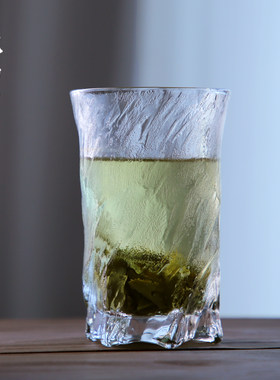 冰冻烧耐热琉璃杯 日式玻璃水杯绿茶杯日式家用茶道男士水晶杯子